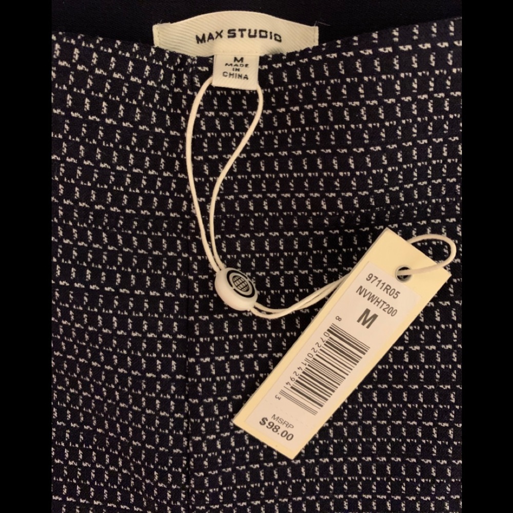 Max Studio Navy Pants. Size Medium. NWT